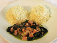 Grace Luncheon Meat Callaloo Stew