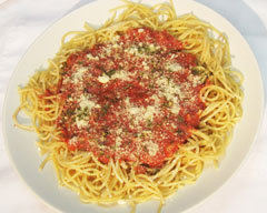 Spaghetti W/ Grace Picante Corned Beef