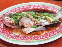 Steamed Whole Fish with Ginger and Scallion